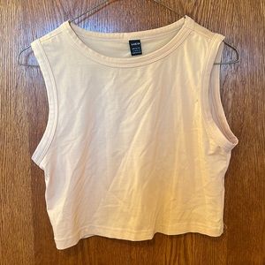 Shein cropped tank top. Light yellow size L